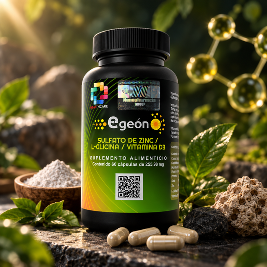 Egeón - Sulfato de Zinc, L-Glicina, Vitamina D3 60 caps