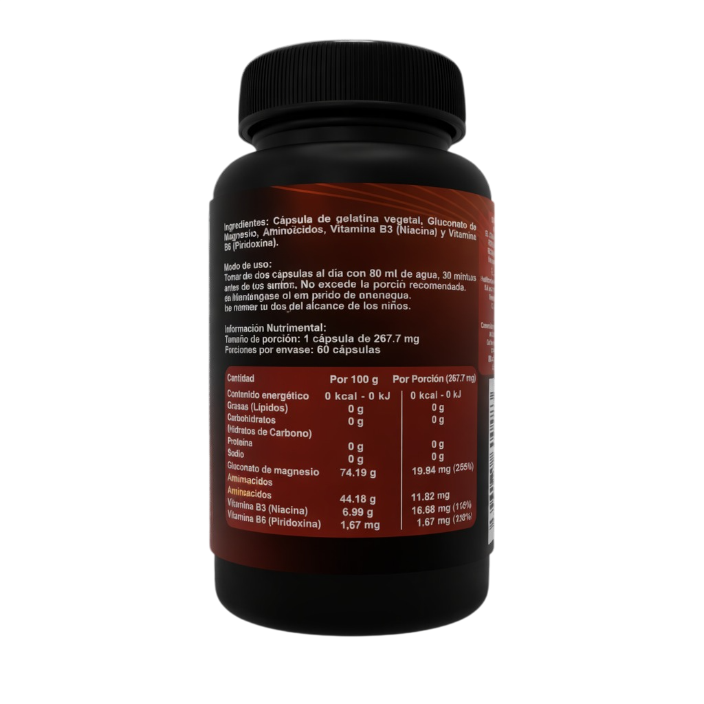 NIXEBOST- suplemento alimenticio con Gluconato de magnesio-vitamina B6-B3