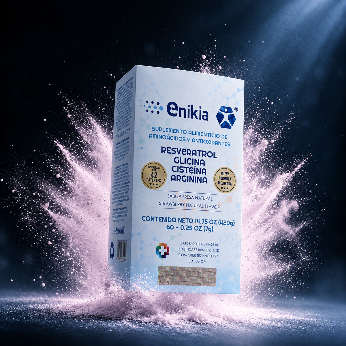 Enikia Fresa - Resveratrol, L-Arginina, L-Glicina y L-Cisteína